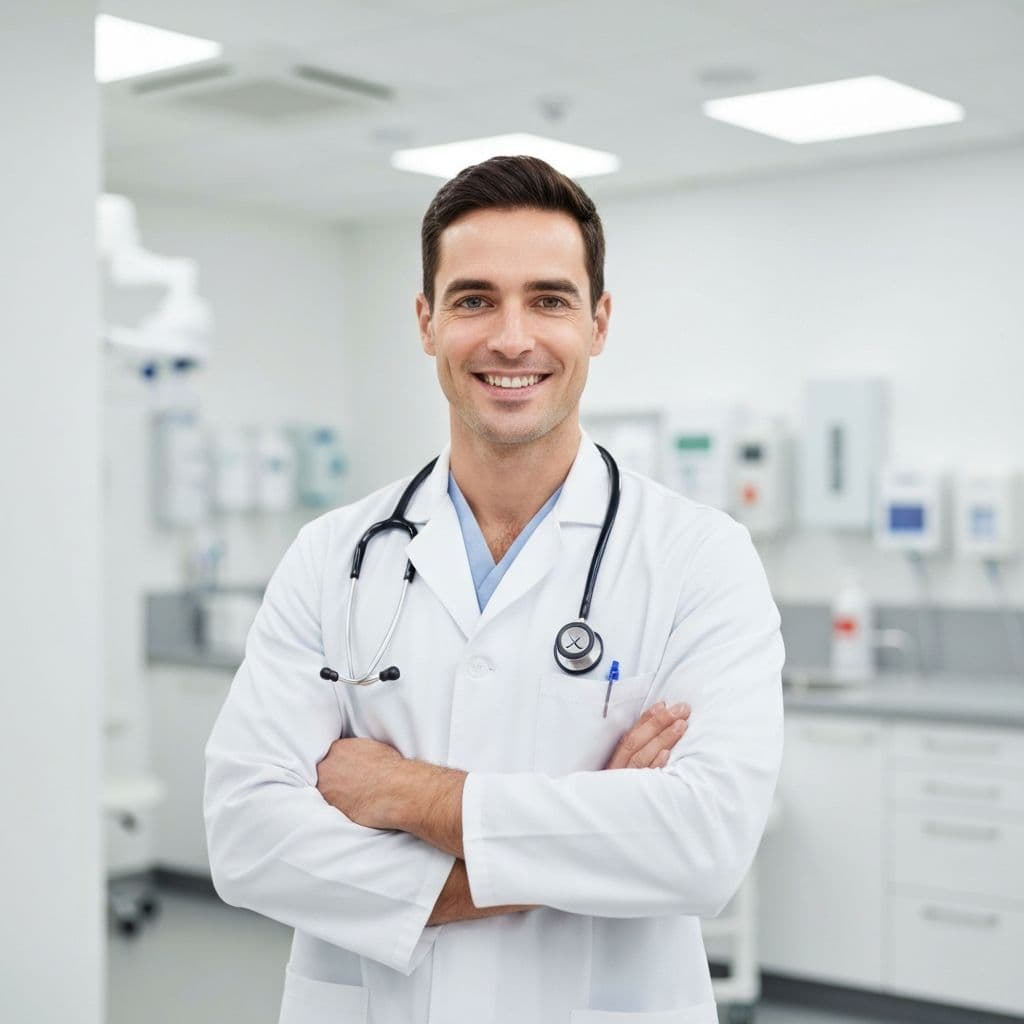 Dr. Aleksandar Blazevski at the clinic